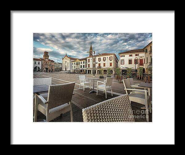 Oderzo Framed Print featuring the photograph Sunday morning by The P