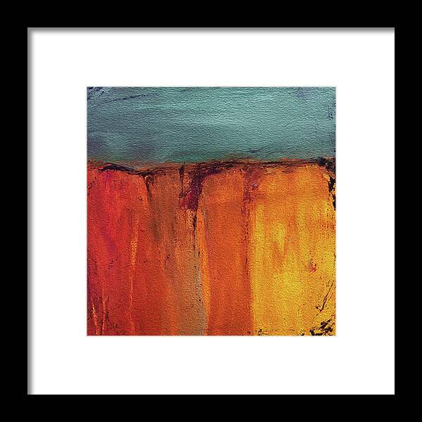 Sun Framed Print featuring the mixed media Sundrenched Canyon by Linda Bailey