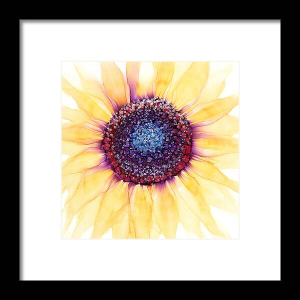 Sunflower Framed Print featuring the painting Sunflower of Peace No.4 by Kimberly Deene Langlois