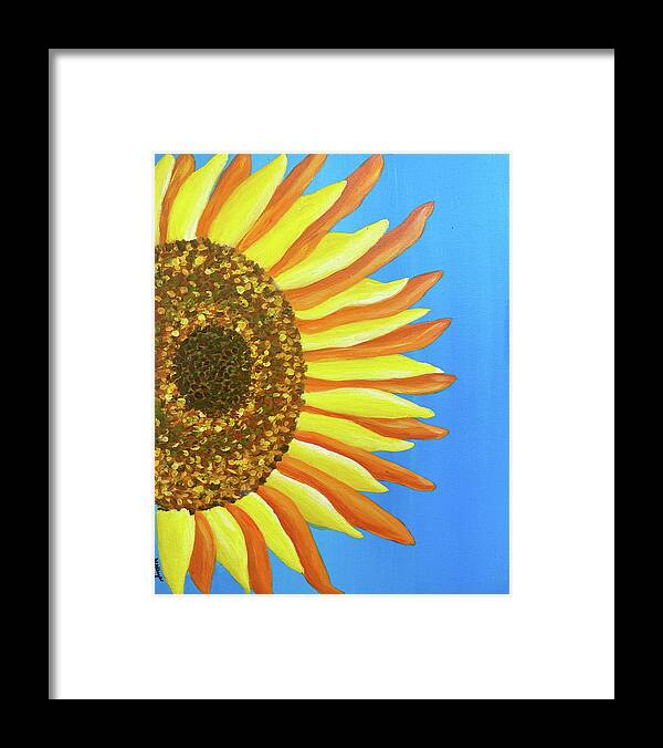 Sunflower Framed Print featuring the painting Sunflower One by Christina Wedberg