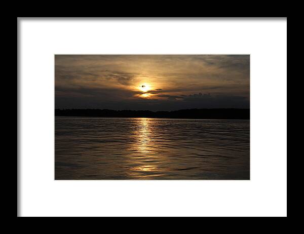 Lake Framed Print featuring the photograph Sunglasses Sun by Ed Williams