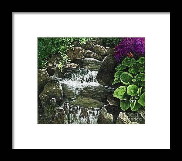 Brook Framed Print featuring the painting Sunny Brook by Michael Frank