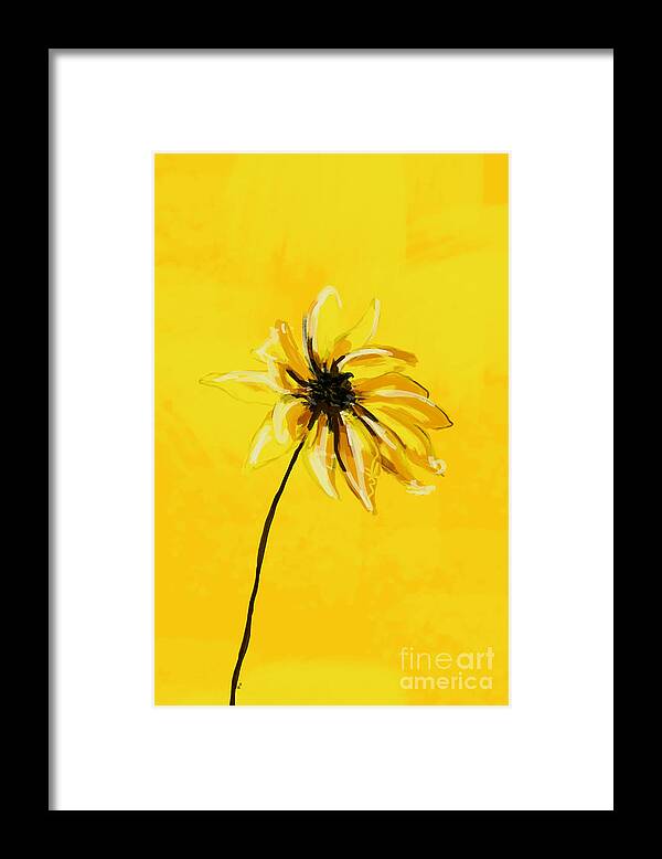 Sunflower Framed Print featuring the painting Sunny Sunflower by Go Van Kampen