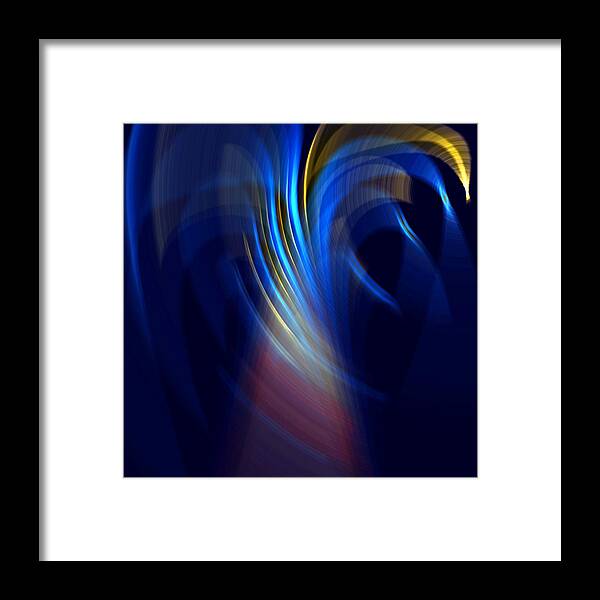 Abstract Art Framed Print featuring the digital art Sunray Blues by Ronald Mills