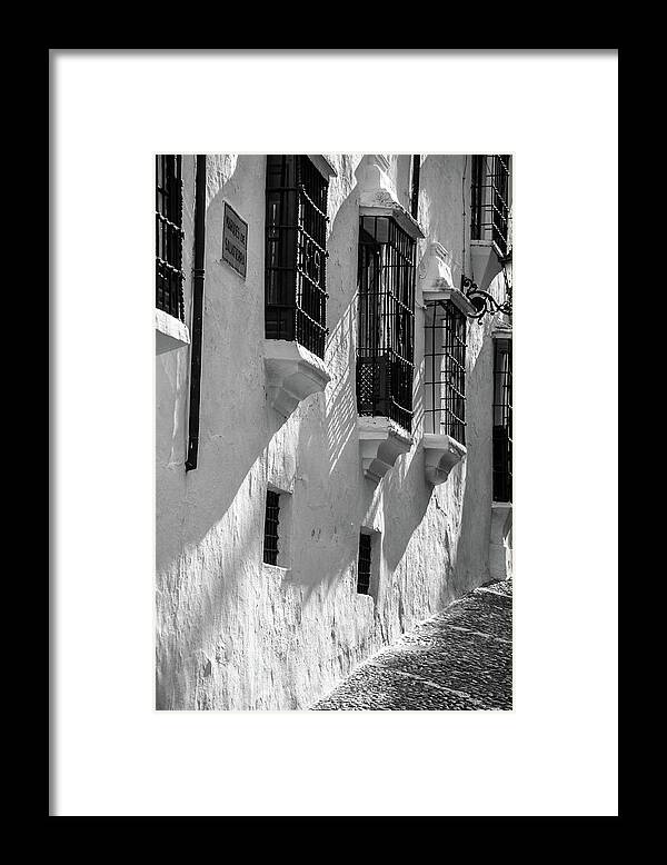 Black And White Framed Print featuring the photograph Sunrays on Windows by Naomi Maya