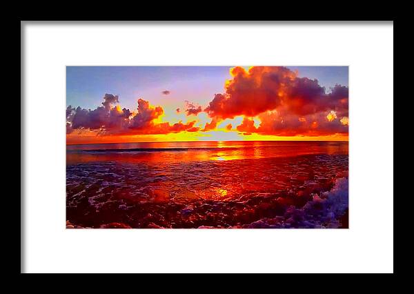 Sunrise Framed Print featuring the photograph Sunrise Beach 563 by Rip Read