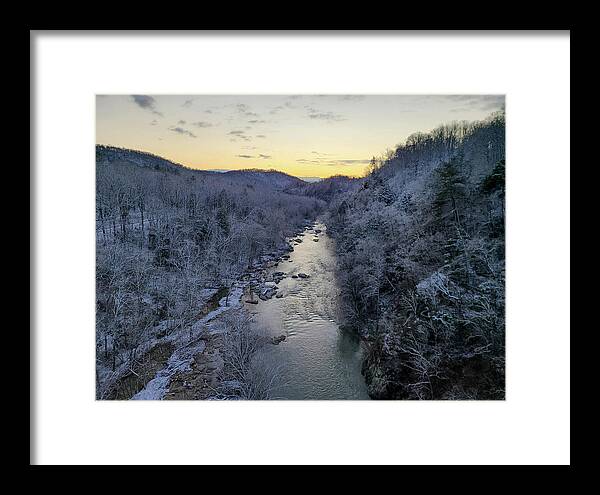 Blue Ridge Parkway Framed Print featuring the photograph Sunrise after Snow by Deb Beausoleil