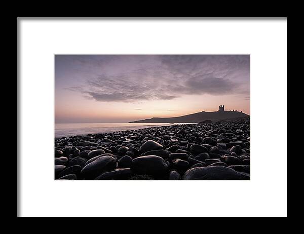 Landscape Framed Print featuring the photograph Sunrise at Dunstanburgh Castle, Northumberland, England, UK by Sarah Howard