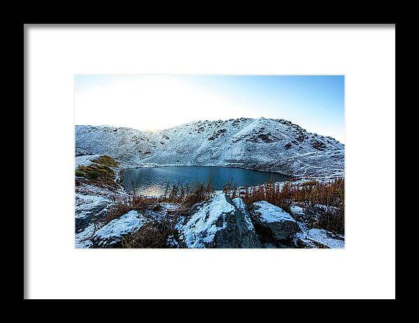 Nature Framed Print featuring the photograph Sunrise at Summit Lake by David Morefield