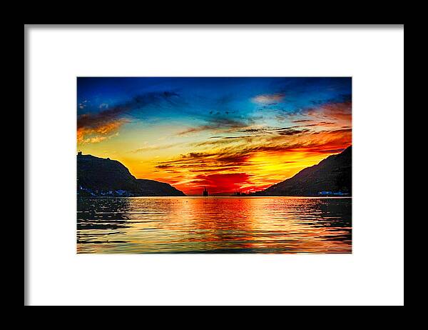 Sunrise Framed Print featuring the photograph Sunrise colors in St.Johns Newfoundland by Tatiana Travelways
