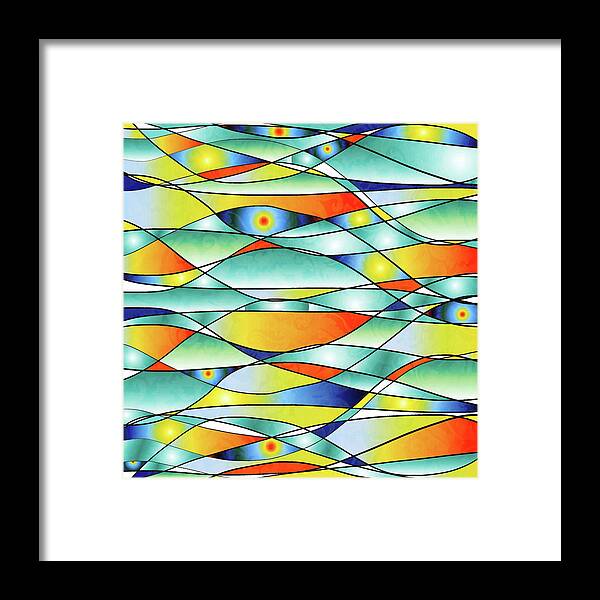 Sunrise Framed Print featuring the digital art Sunrise Fish Eyes by Sand And Chi