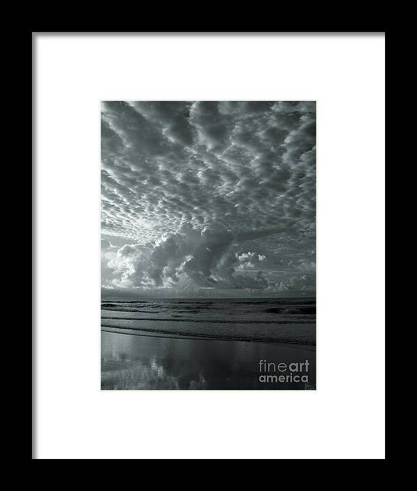 Black And White Framed Print featuring the photograph Sunrise in Black and White 1 by Jeff Breiman
