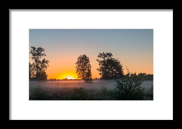 Dawn Framed Print featuring the photograph Sunrise Mist by William Mevissen
