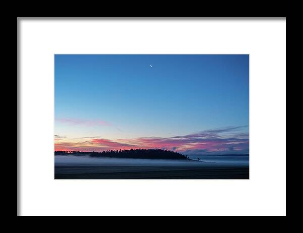  Night Framed Print featuring the photograph Sunrise on Ebey's Praire by Leslie Struxness