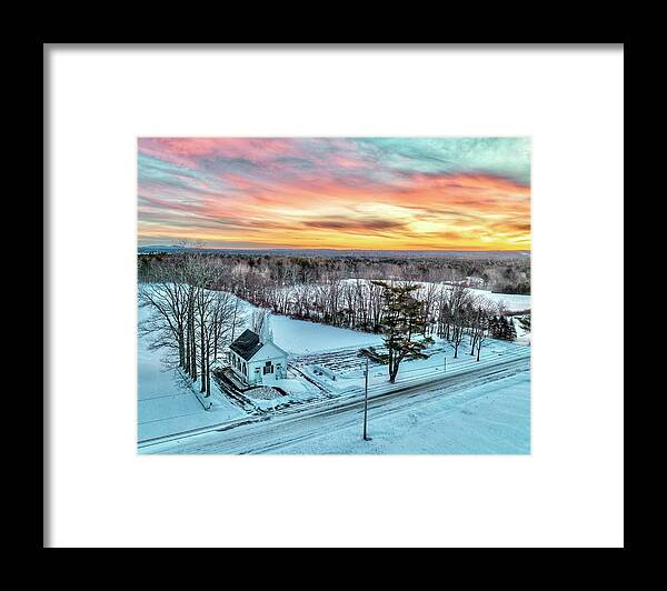  Framed Print featuring the photograph Sunrise on Salmon Falls Road by John Gisis
