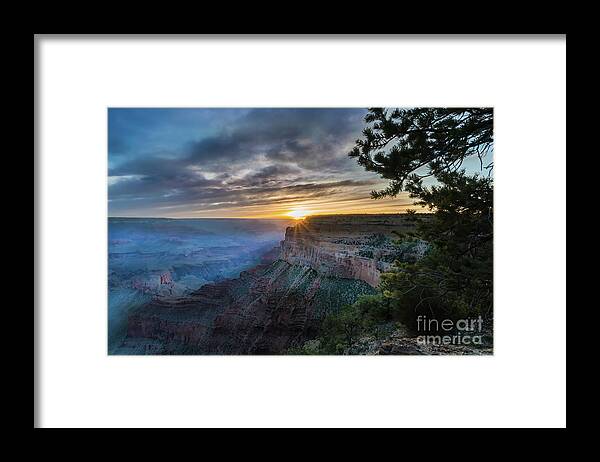 Grand Canyon Framed Print featuring the photograph Sunrise Over Grand Canyon National Park by Tom Watkins PVminer pixs