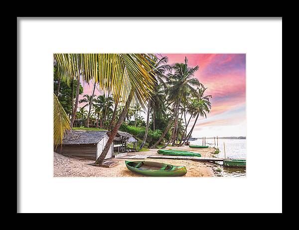 African Framed Print featuring the photograph Sunrise over the Canoes by Debra and Dave Vanderlaan