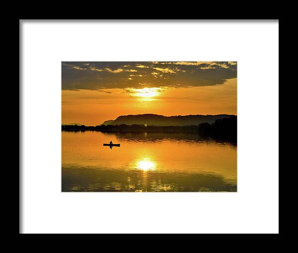Sunrise Framed Print featuring the photograph Sunrise Reflection by Susie Loechler