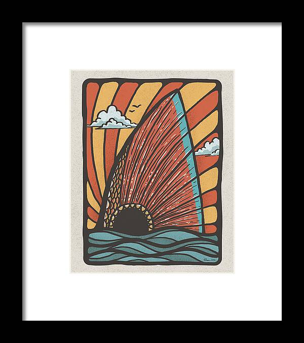 Redfish Framed Print featuring the digital art Sunrise Tailer by Kevin Putman