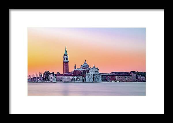 Creative Photography Framed Print featuring the photograph Sunrise With San Giorgio Maggiore by David Downs
