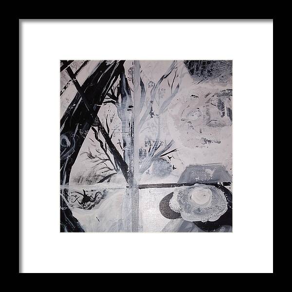 Abstract Framed Print featuring the painting Sunroom VIsta by Suzanne Berthier