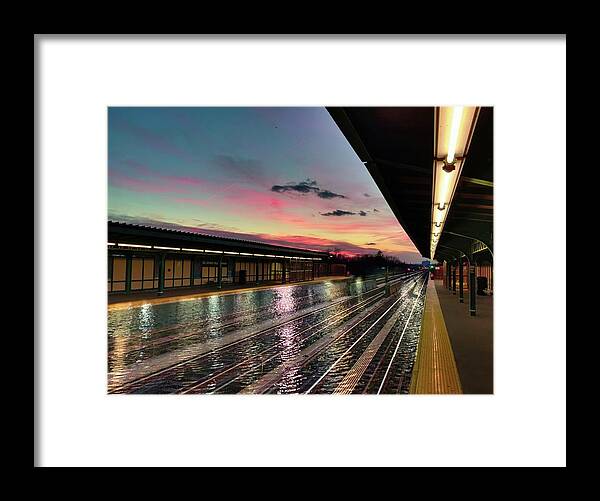Queens Framed Print featuring the photograph Sunset at 88th St. by Carol Whaley Addassi