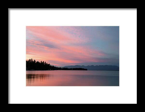 Sunset Framed Print featuring the photograph Sunset at Flathead Lake by Art Cole