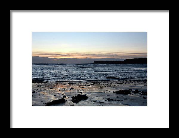 Kimmeridge Framed Print featuring the photograph Sunset at Kimmeridge Bay Dorset England by Loren Dowding