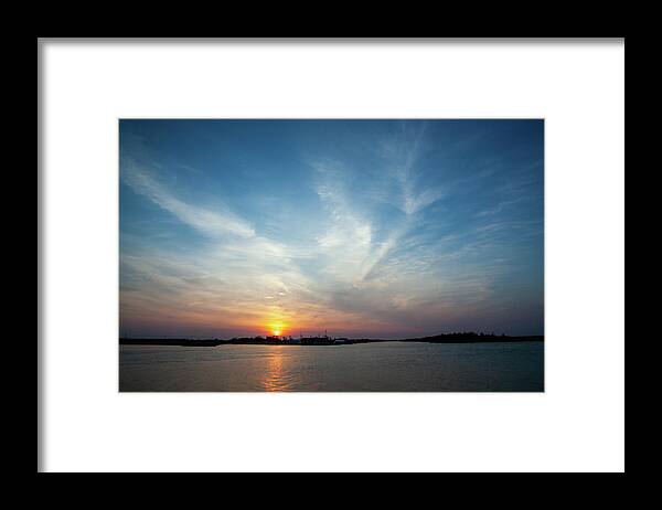 Lewes Delaware Framed Print featuring the photograph Sunset At Lewes by Karol Livote