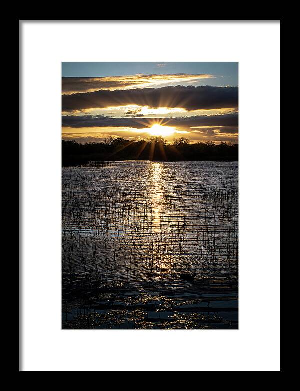 Sunset Framed Print featuring the photograph Sunset at Cosumnes River Preserve by Gary Geddes