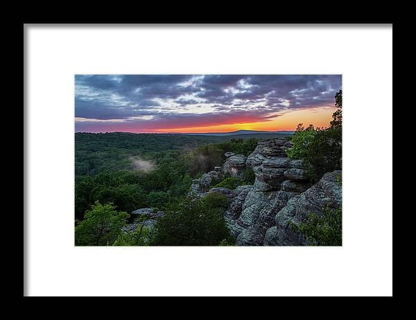 Sunset Framed Print featuring the photograph Sunset at the Garden by Grant Twiss
