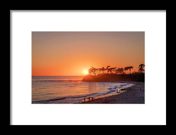 Sunset Framed Print featuring the photograph Sunset at UCSB by Lindsay Thomson