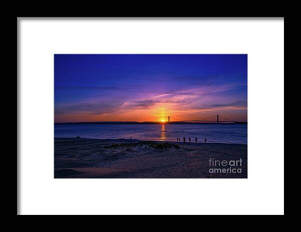2020 Framed Print featuring the photograph Sunset by the Bridge by Stef Ko
