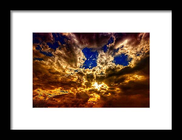 Sunset Framed Print featuring the photograph Sunset Clouds by Dave Zumsteg