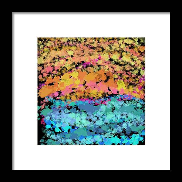 Colorful Framed Print featuring the photograph Sunset Dots by Lisa White