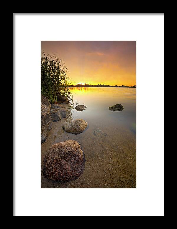 Sunset Framed Print featuring the photograph Sunset In July by Aaron J Groen