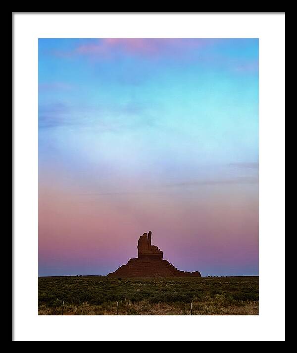 Monument Valley Framed Print featuring the photograph Sunset in Monument Valley by Tommy Farnsworth