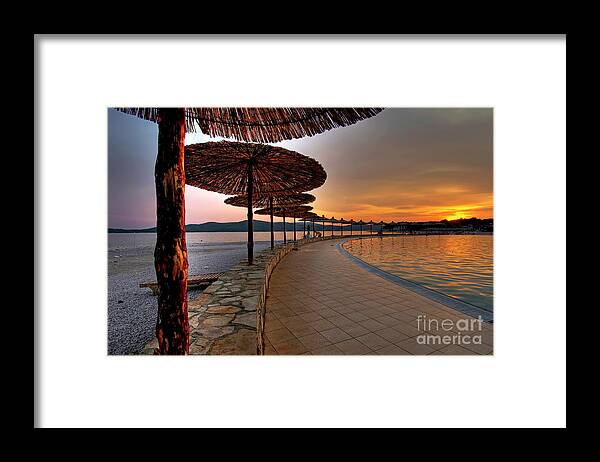 Croatia Framed Print featuring the photograph Sunset in Sibenik - Croatia by Paolo Signorini