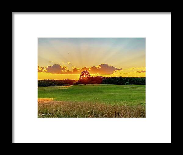  Framed Print featuring the photograph Sunset by John Gisis