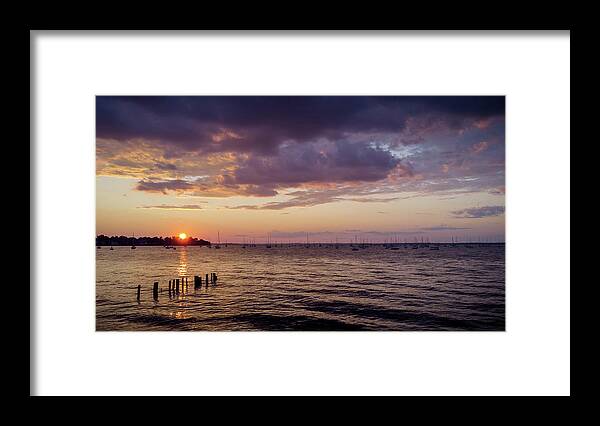 Nj Shore Photography Framed Print featuring the photograph Sunset - Keyport, NJ by Steve Stanger