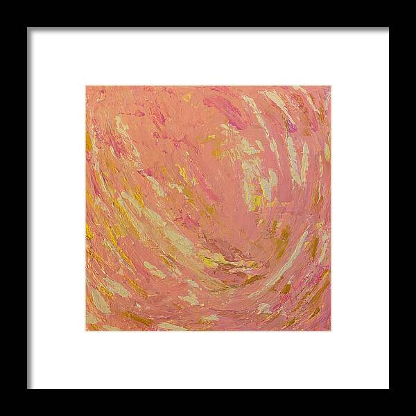 Pink Framed Print featuring the painting Sunset by Medge Jaspan