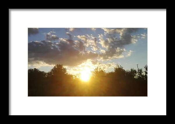Sun Framed Print featuring the photograph Sunset by Mopssy Stopsy