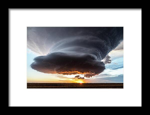 Sunset Framed Print featuring the photograph Sunset Mothership by Marcus Hustedde