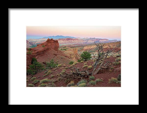 Utah Framed Print featuring the photograph Sunset on Capitol Reef by Aaron Spong