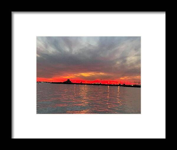 Sunset Framed Print featuring the photograph Sunset on fire by Gary Wohlman