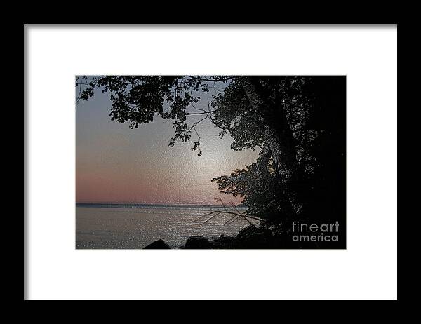 Sunset Framed Print featuring the photograph Sunset on Lake Winnipeg by Mary Mikawoz