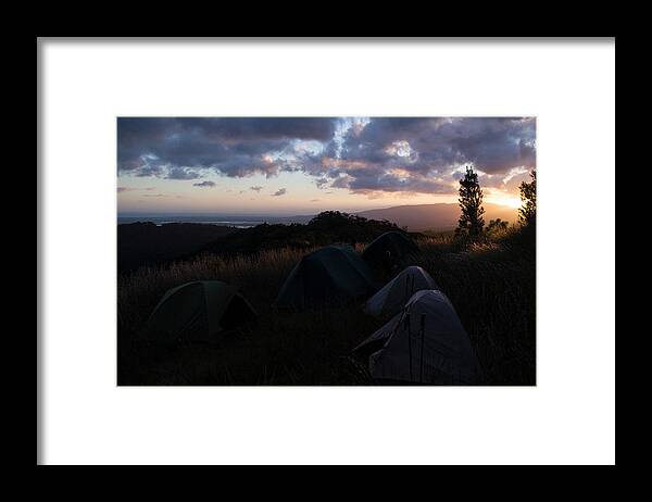 Sunset Framed Print featuring the photograph Sunset on Manana Trail by David L Moore