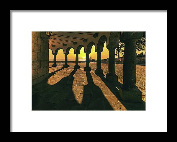 Viana Do Castelo Framed Print featuring the photograph Sunset on Santa Luzia by Micah Offman