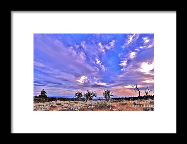 Sunset Framed Print featuring the photograph Sunset on Spanish Peak by Michele Penner