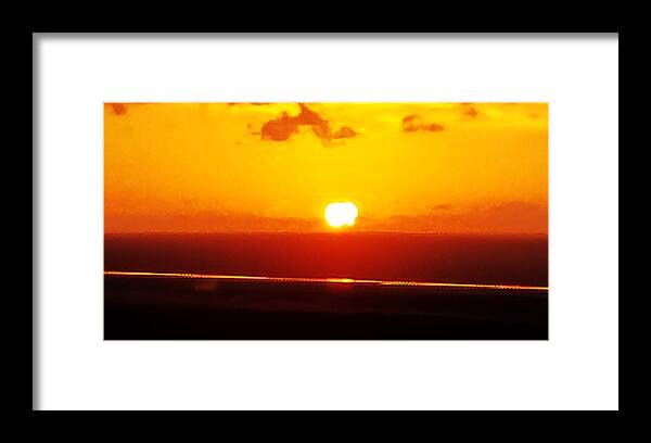 Photography Framed Print featuring the photograph Sunset on the Ocean 4 by Aldane Wynter